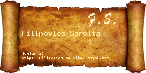 Filipovics Sarolta névjegykártya